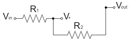 オペアンプ ヒステリシス付き比較回路 ヒステリシス付きコンパレータ 非反転 分圧回路