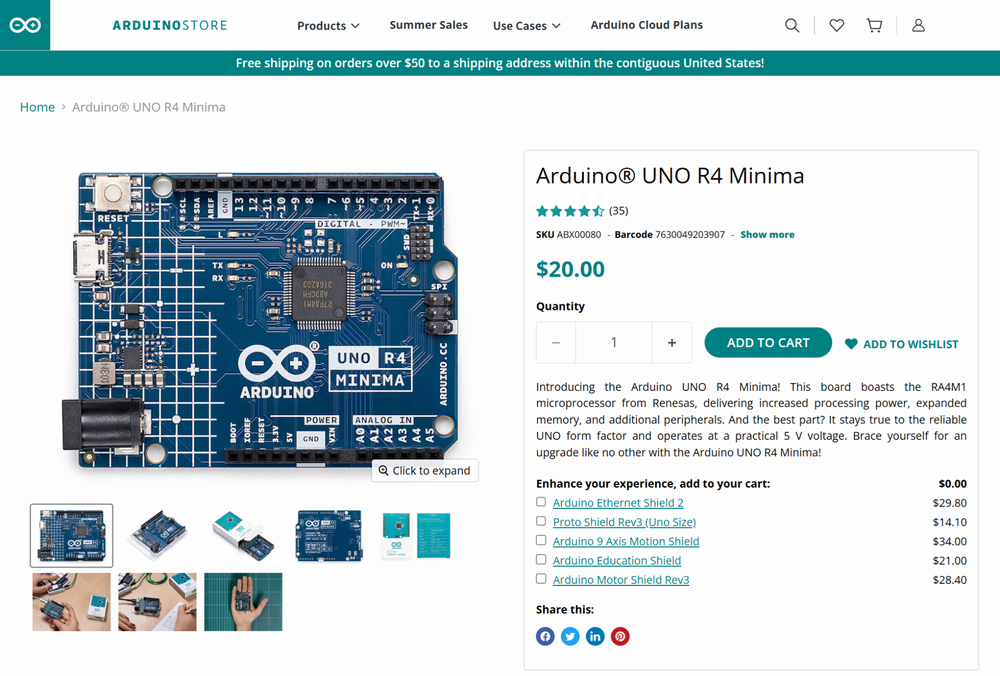 Arduino Uno R4 Minima Documentation